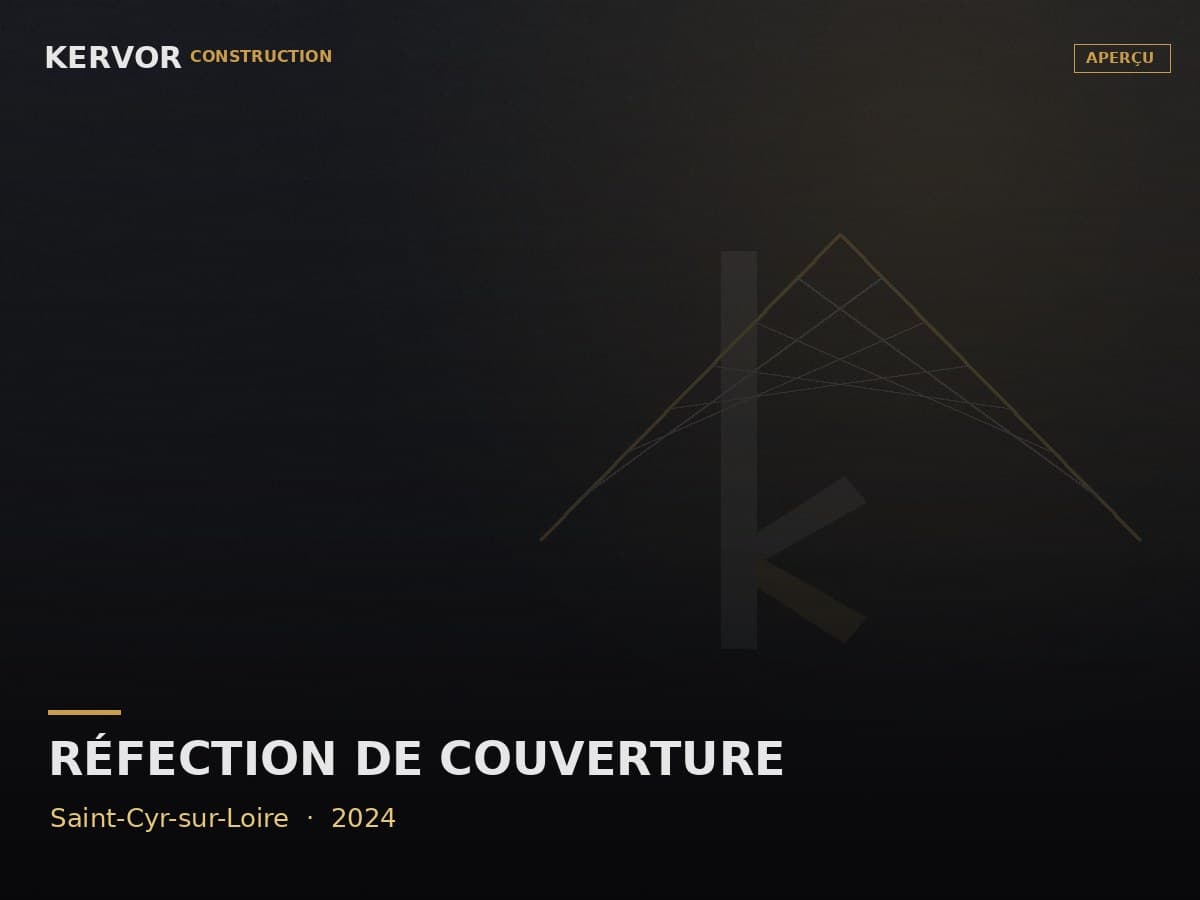 Réfection de couverture