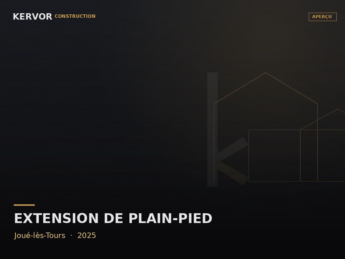 Extension de plain-pied