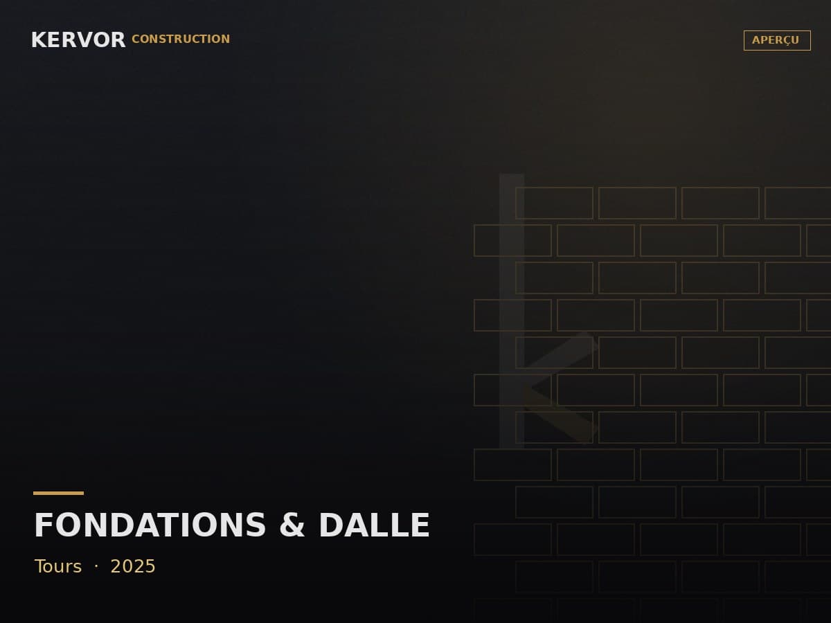 Fondations et dalle
