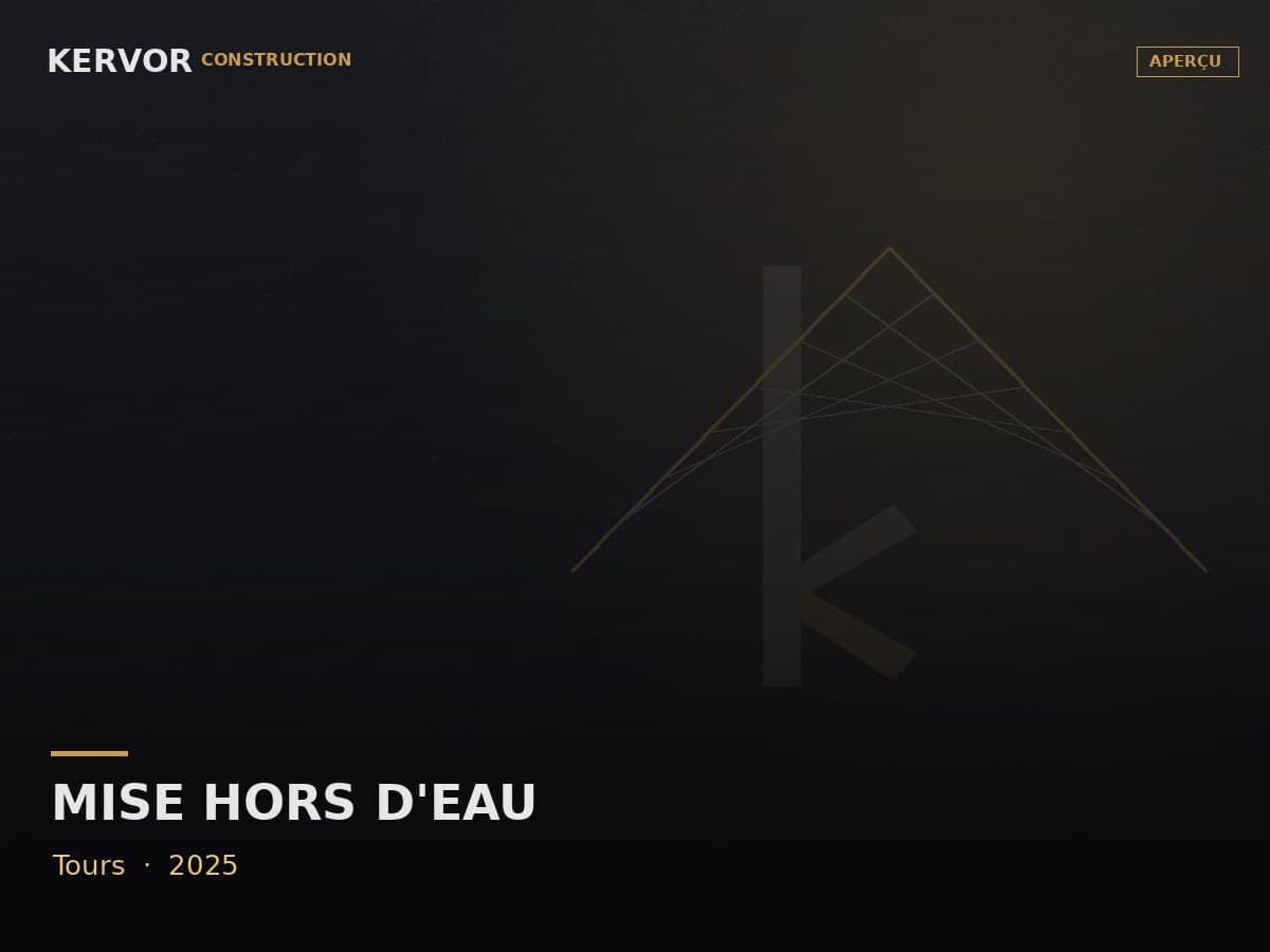 Mise hors d'eau