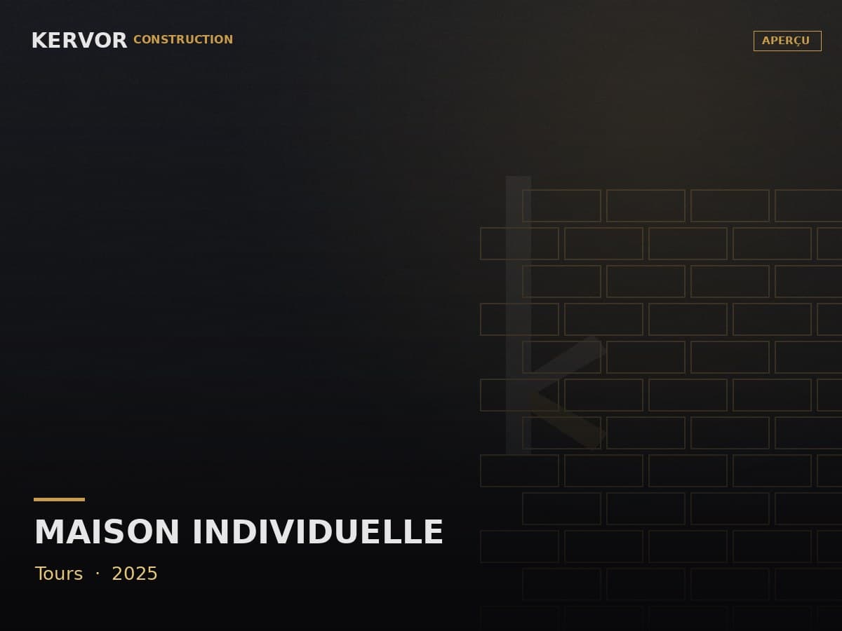 Maison individuelle — gros œuvre complet