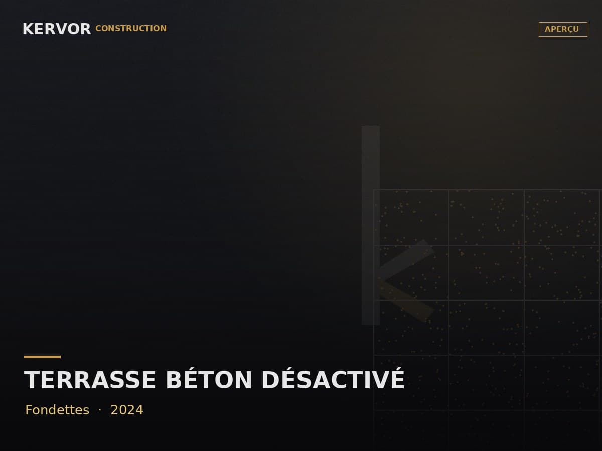 Terrasse en béton désactivé